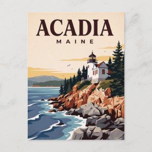 Carte postale vintage d'Acadia National Park