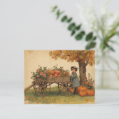 Carte postale vintage d'Action de grâce d'automne (Debout devant)