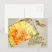 Carte Postale Vintage Dalie (Devant / Derrière)