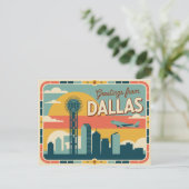 Carte postale vintage Dallas | Salutations de Dall (Debout devant)