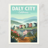 Carte Postale Vintage Daly City Californie (Devant)