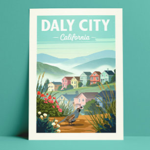 Carte Postale Vintage Daly City Californie