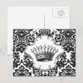 Carte postale vintage damas de couronne (Devant / Derrière)