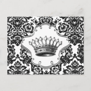 Carte postale vintage damas de couronne