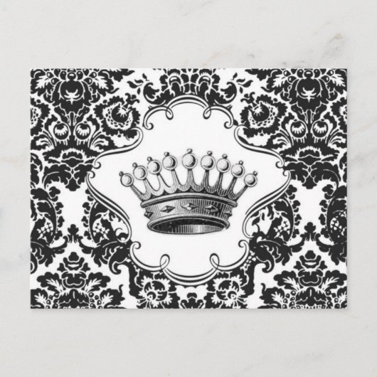 Carte postale vintage damas de couronne (Devant)