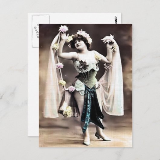 Carte postale vintage Dancer (Devant / Derrière)