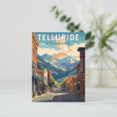 Carte postale vintage d'art de voyage Telluride, C (Debout devant)