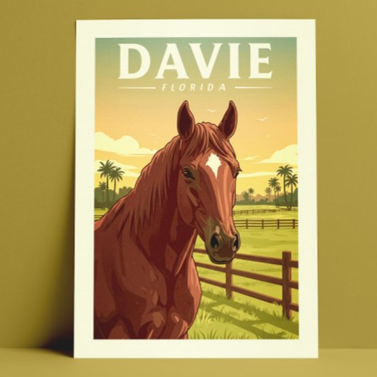 Carte Postale Vintage Davie Floride
