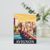 Carte postale vintage d'Avignon (Debout devant)