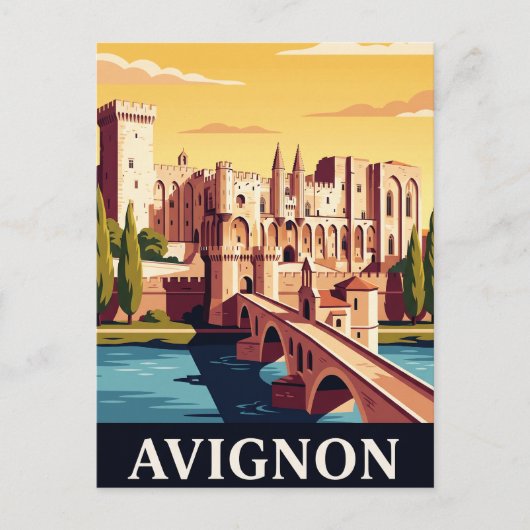Carte postale vintage d'Avignon (Devant)