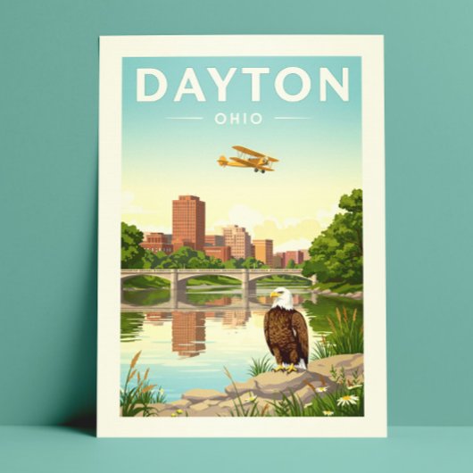 Carte Postale Vintage Dayton Ohio