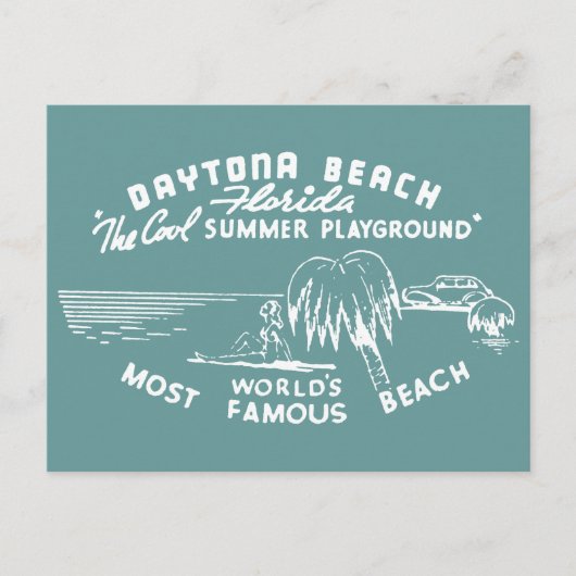 Carte Postale Vintage Daytona Beach (Devant)