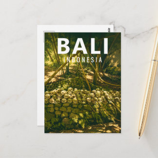 Carte postale vintage de Bali - Cimetière des crân