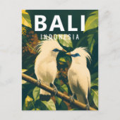 Carte postale vintage de Bali - Oiseaux Mainate de (Devant)