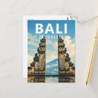 Carte postale vintage de Bali - Porte du ciel de L