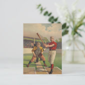 Carte postale vintage de baseball (Debout devant)