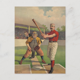 Carte postale vintage de baseball