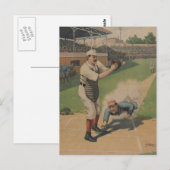 Carte postale vintage de baseball (Devant / Derrière)