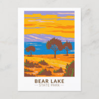 Carte postale Vintage de Bear Lake State Park Utah
