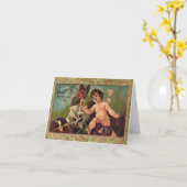 carte postale vintage de bière (Fleur jaune)