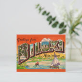 Carte postale vintage de Biloxi Miss Salutations (Debout devant)