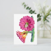 Carte postale Vintage de Cactus rose (Debout devant)
