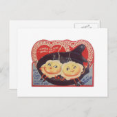 carte postale vintage de carte de Saint-Valentin (Devant / Derrière)