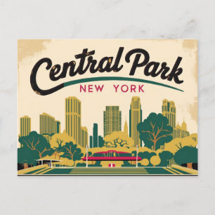 Carte Postale Vintage de Central Park, New York