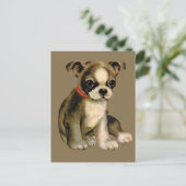 Carte postale vintage de chiot (Debout devant)
