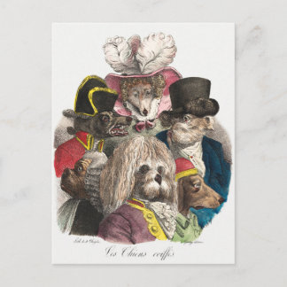 Carte postale vintage de chiots