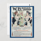 Carte postale vintage de corset (Devant / Derrière)