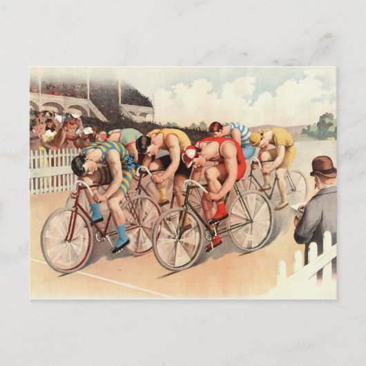 Carte postale vintage de course de vélos (Devant)