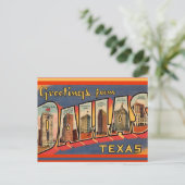 Carte postale vintage de Dallas Texas (Debout devant)