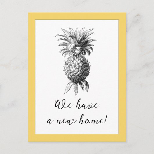 Carte postale vintage de déplacement d'ananas (Devant)