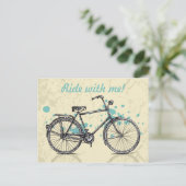 Carte postale vintage de dessin de vélo (Debout devant)