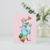 Carte postale vintage de femme 1950 (Debout devant)