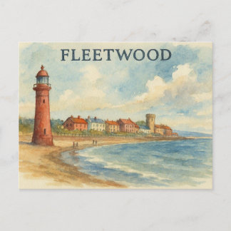 Carte postale vintage de Fleetwood Lancashire