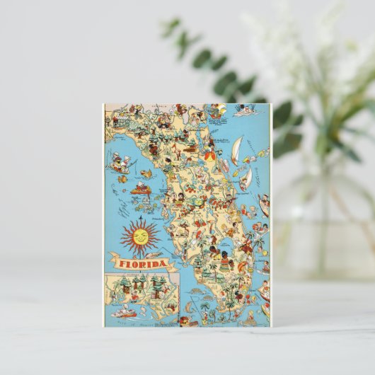 Carte postale Vintage de Floride (Debout devant)