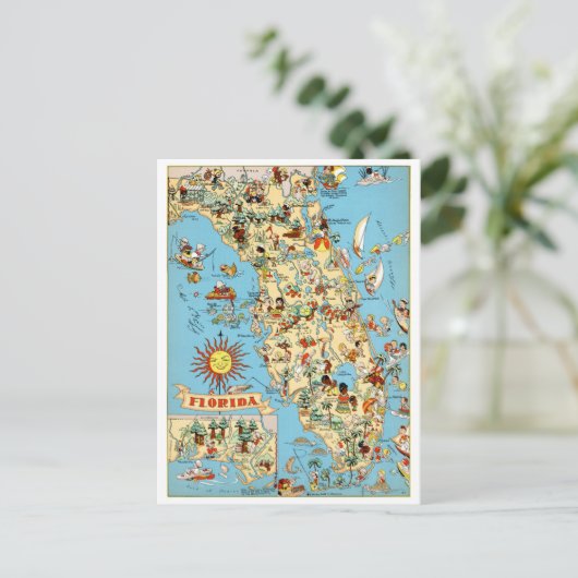 Carte postale Vintage de Floride (Debout devant)