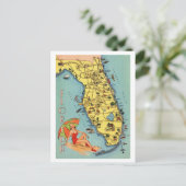 Carte postale vintage de Floride (Debout devant)