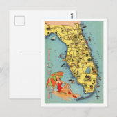 Carte postale vintage de Floride (Devant / Derrière)