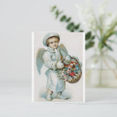 Carte postale vintage de garçon d'ange (Debout devant)