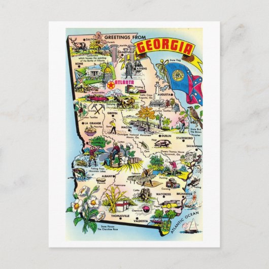 Carte postale vintage de Géorgie (Devant)