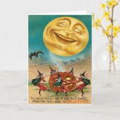 Carte postale vintage de Halloween (Fleur jaune)