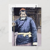 Carte Postale Vintage de harder paysan japonais (Devant / Derrière)