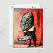 Carte postale vintage de huîtres victoriennes serv (Devant / Derrière)