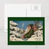 Carte postale vintage de "Joyeux Noel" (Devant / Derrière)
