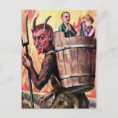 Carte postale vintage de Krampus souriant  (Devant)