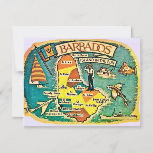 Carte postale vintage de la Barbade