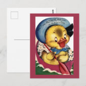 Carte postale vintage de la Fête des mères (Devant / Derrière)